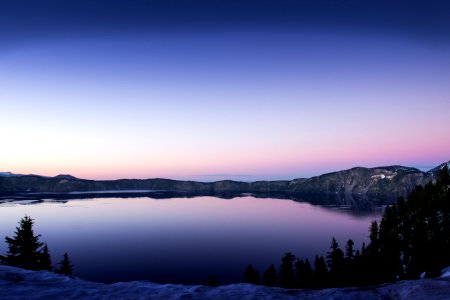 Sunset, Crater Lake, Oregon photo
