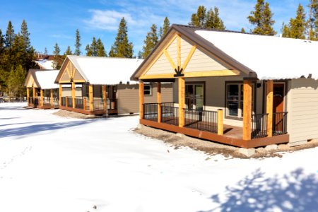 Olf Faithful Employee Housing Improvement Project: new units in fresh fall snow (2)
