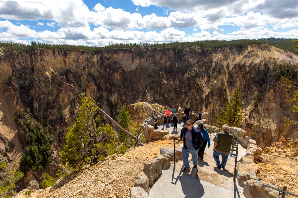 The stairs to the Lower Overlook at Inspiration Point