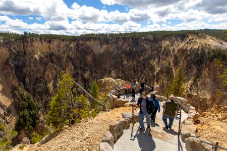 The stairs to the Lower Overlook at Inspiration Point