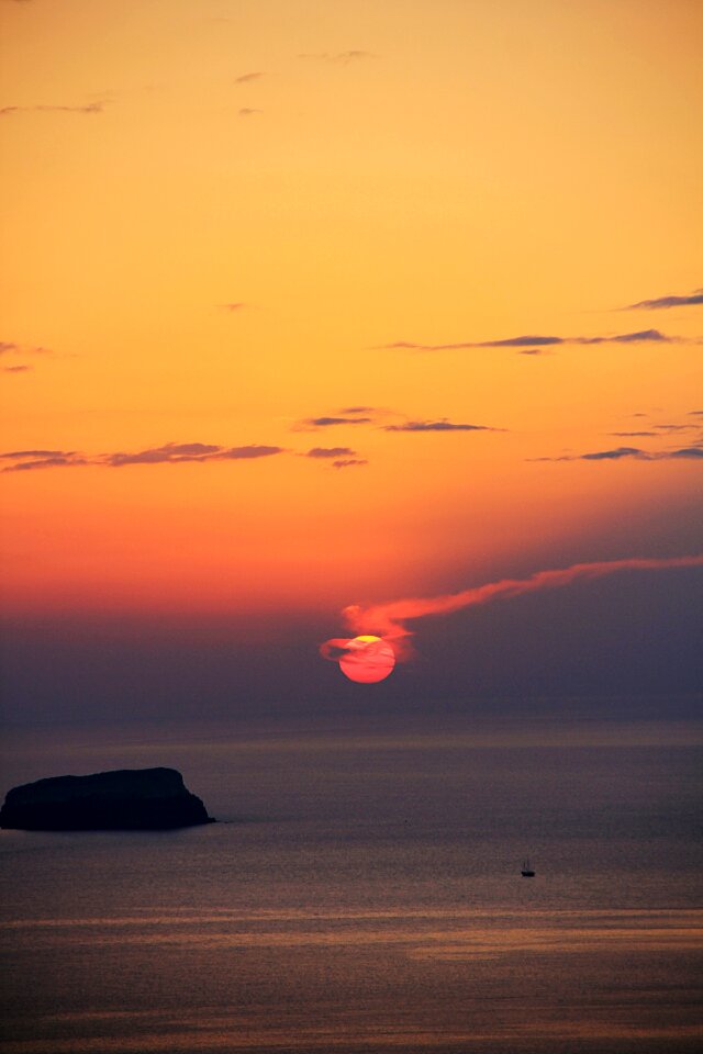 Romantic abendstimmung greece
