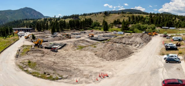 YACC Camp layout during construction (panorama)
