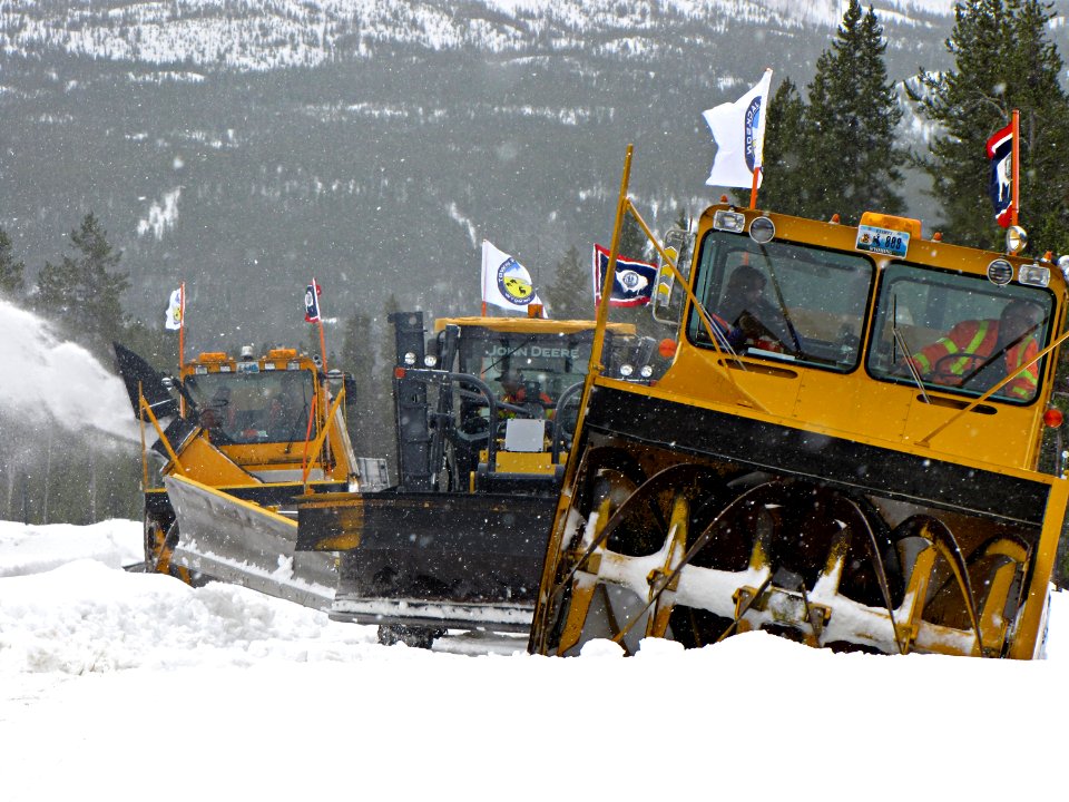 WYDOT Crews Clearing Yellowstone's South Entrance Road (2)