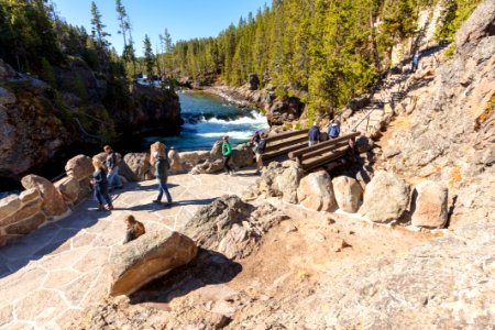 Brink of the Upper Falls project: stairs and bridge to the brink platform (2)