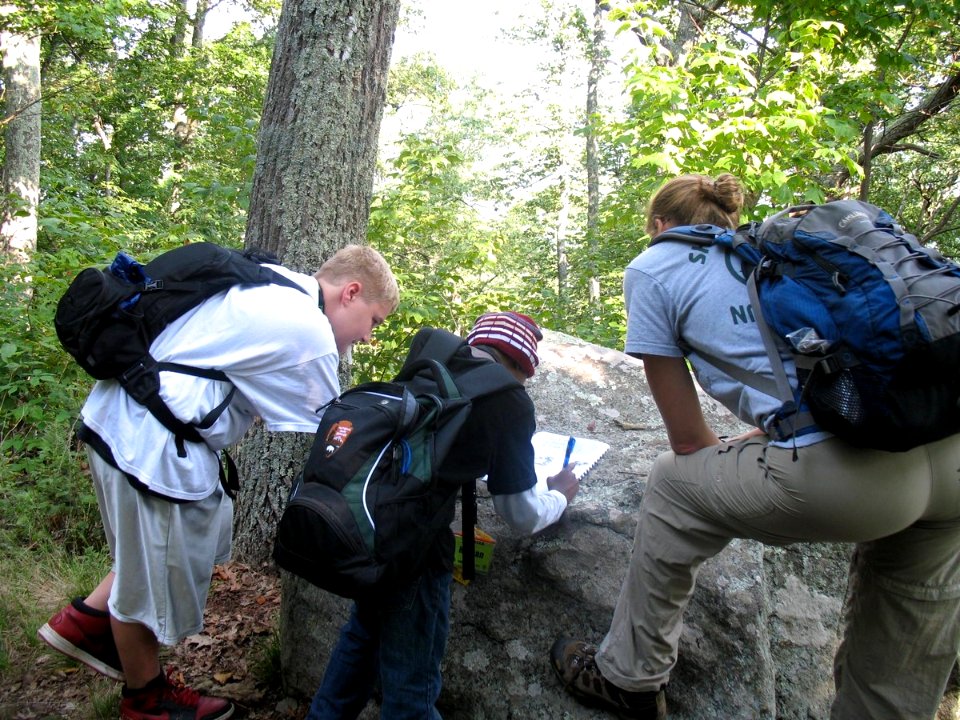 Stopping to write down lichen discoveries