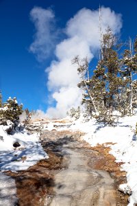 Runoff channel below Steamboat Geyser photo