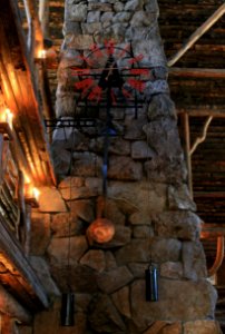 Historic clock at Old Faithful Inn