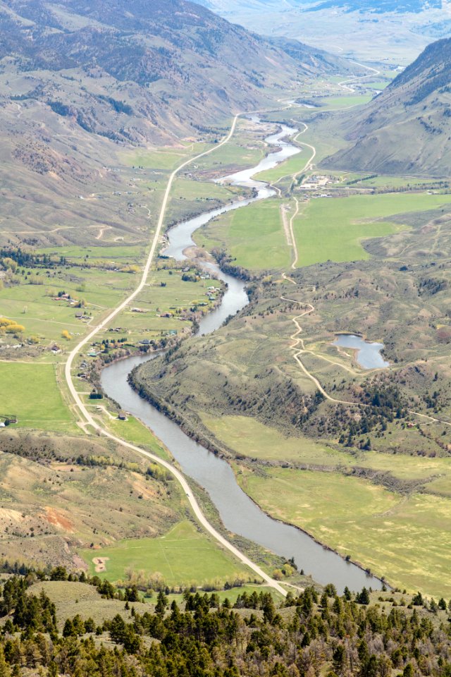 Yellowstone River viewed from the Joe Brown Trail (portrait)