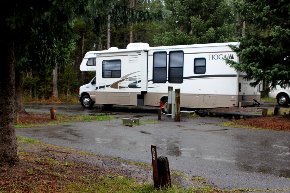 RVs at Fishing Bridge RV Park