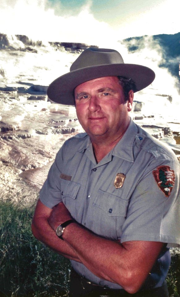 Former Superintendent Bob Barbee at Mammoth Hot Springs (October, 1987)