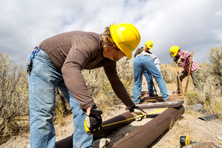 Volunteer crews working on Public Lands Day in Yellowstone