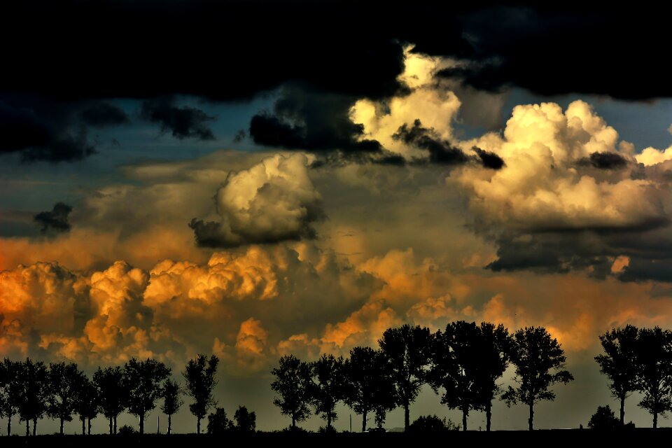 Blue landscape europe