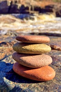 Stone stack relaxation photo