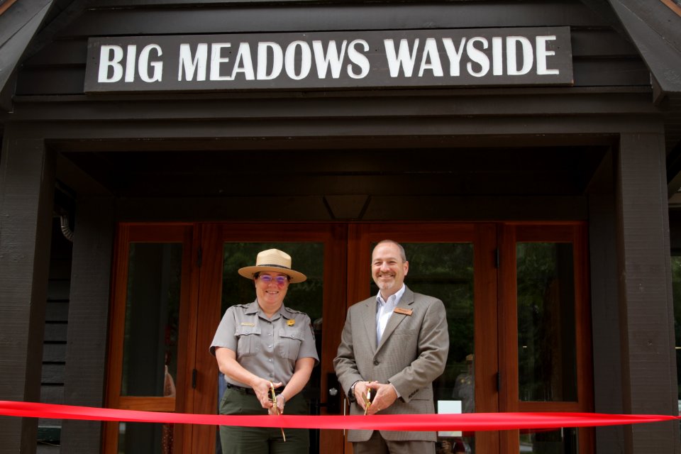 Big Meadows Wayside Ribbon Cutting
