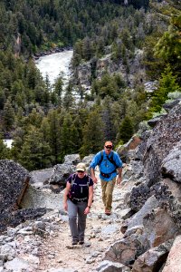 Hikers in Black Canyon of the Yellowstone