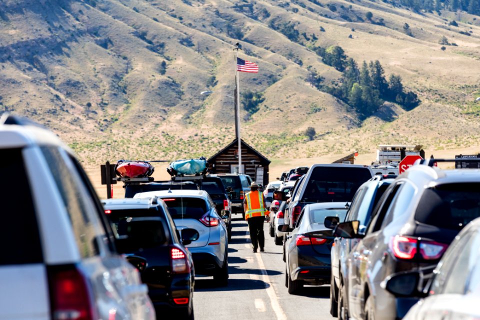 Ranger directing traffic at North Entrance (2)