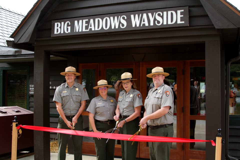 Big Meadows Wayside Ribbon Cutting