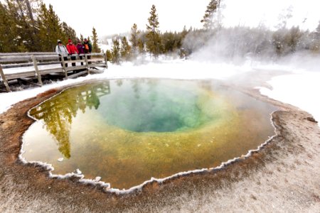 Taking in the views of Morning Glory Pool from the boardwalk (2)