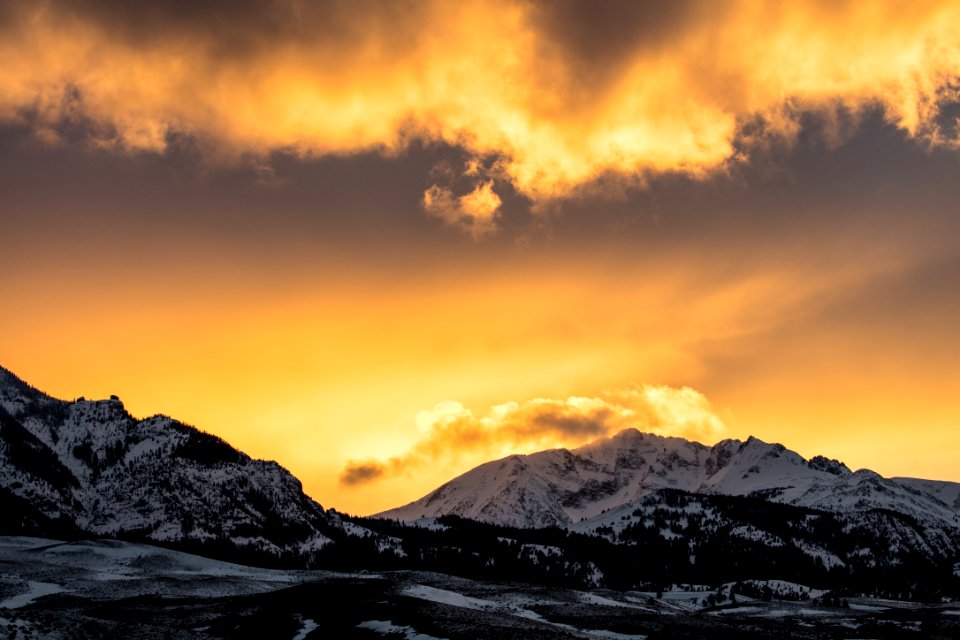 Sunset over Electric Peak 2.27.17