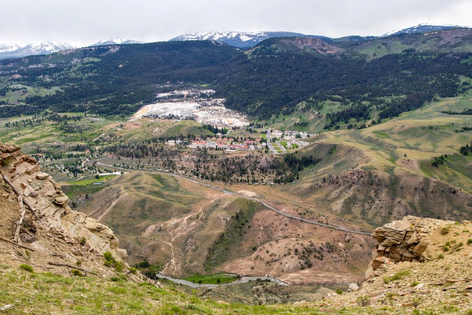 Mammoth Hot Springs from Mount Everts (2)