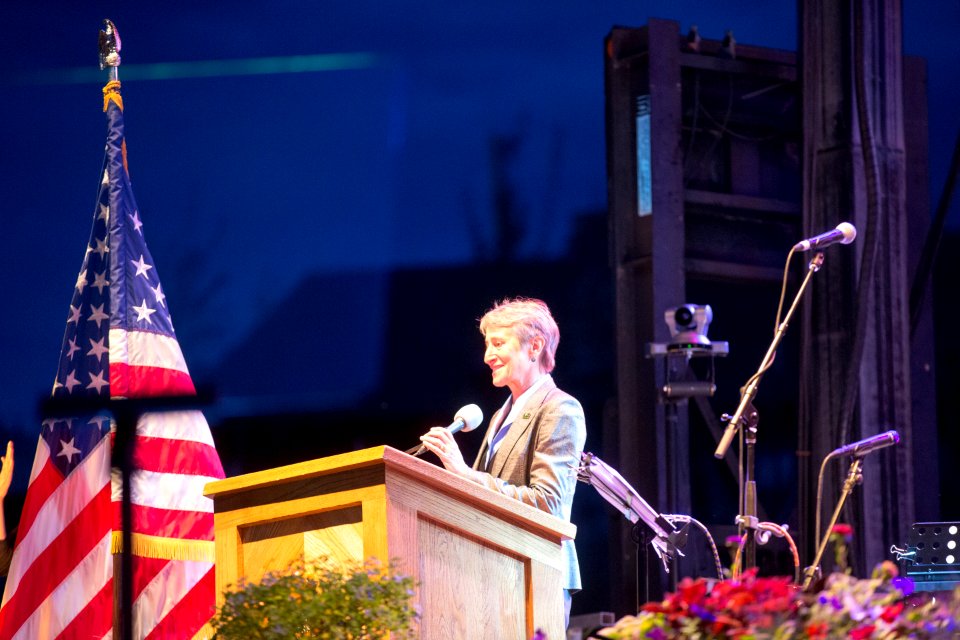 U.S. Secretary of the Interior Sally Jewell at An Evening at the Arch