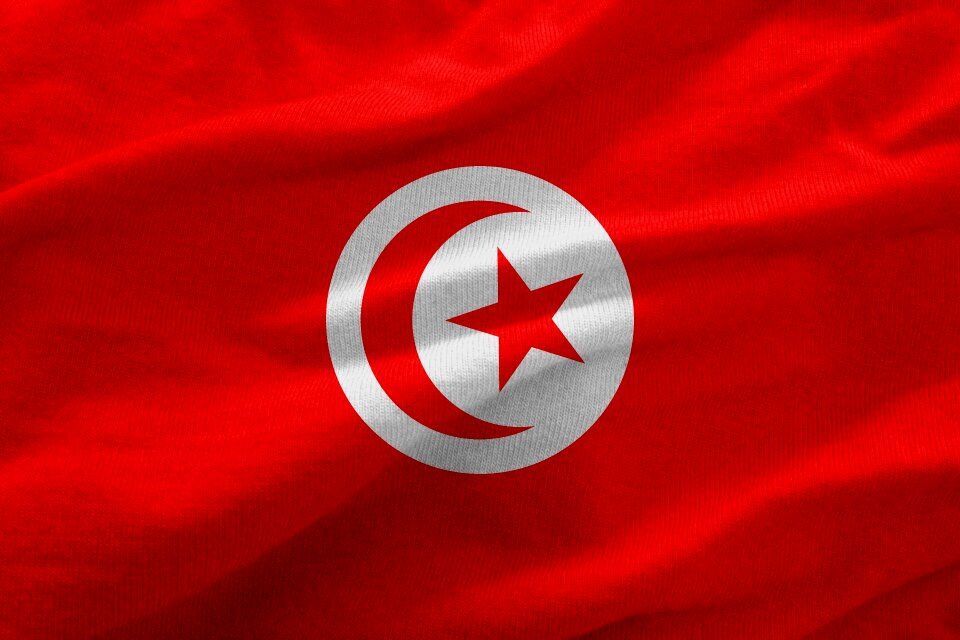 Flag country tunisia