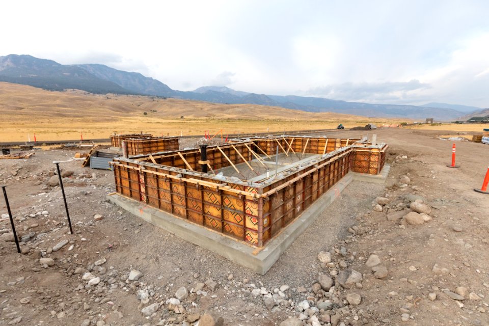North Entrance Improvement Project:  new foundation poured