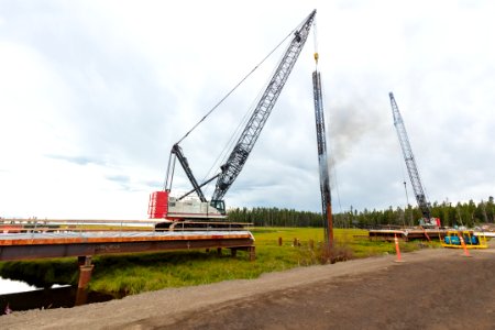 Pelican Creek Bridge construction