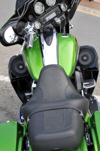 Shiny black motorcycle