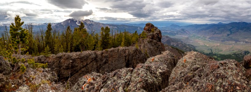 Views of Electric Peak and Yellowstone River from Sepulcher Mountain photo
