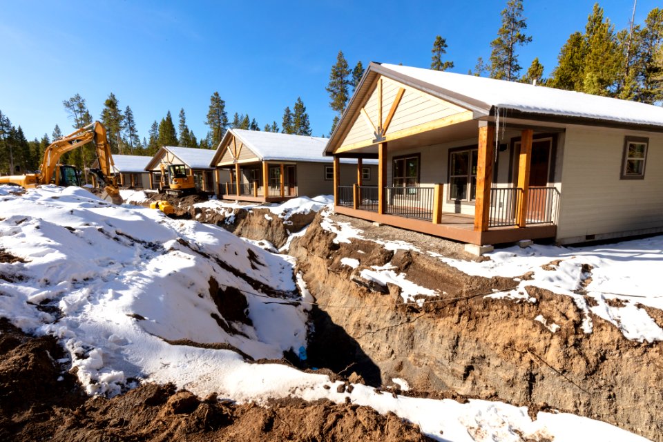 Olf Faithful Employee Housing Improvement Project: trenching plumbing