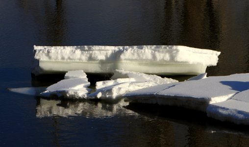 Ice chunks in Lamar River