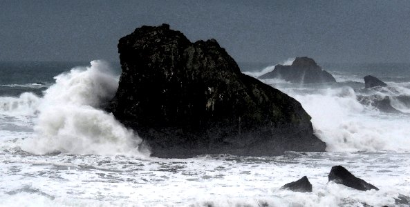 010 - BATTERY POINT LIGHTHOUSE & PEBBLE BEACH DRIVE (1-7-2021) crescent city, del norte co, ca -42 - PHOTOSHOP WATERCOLOR