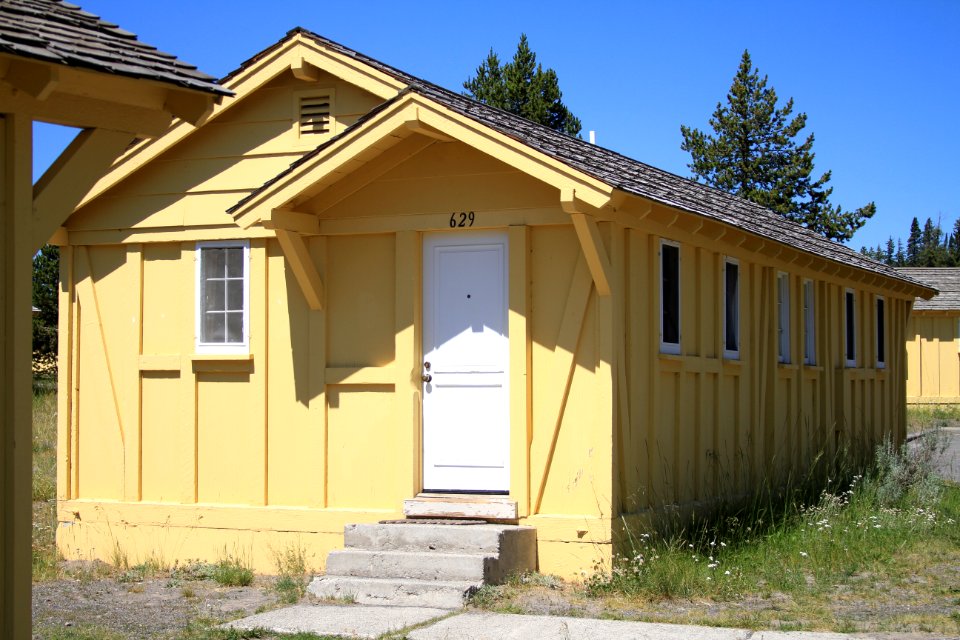Lake Hotel, front of cabin (2)