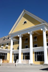 Lake Hotel, close-up of the front portico photo