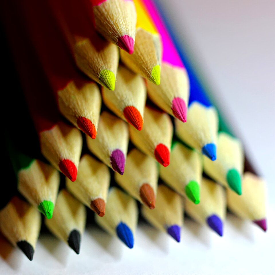 Colored coloring crayon