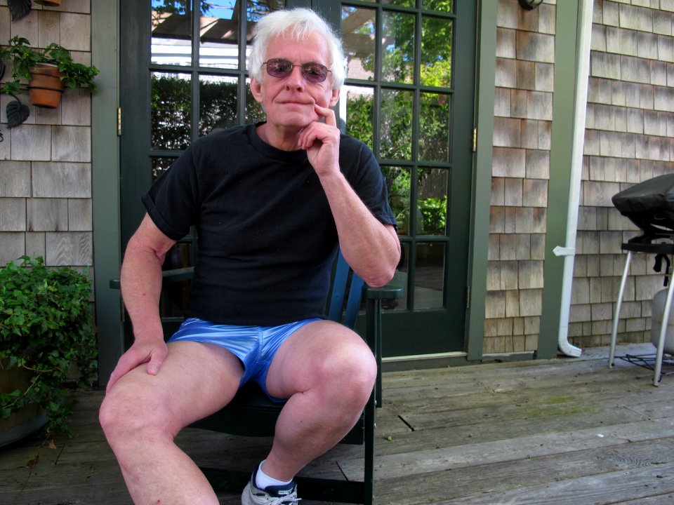 New blue vinyl shorts