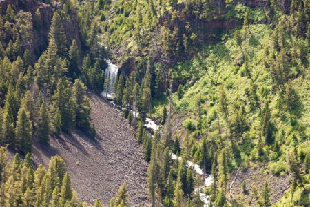 Unnamed falls on Lava Creek below Undine Falls photo