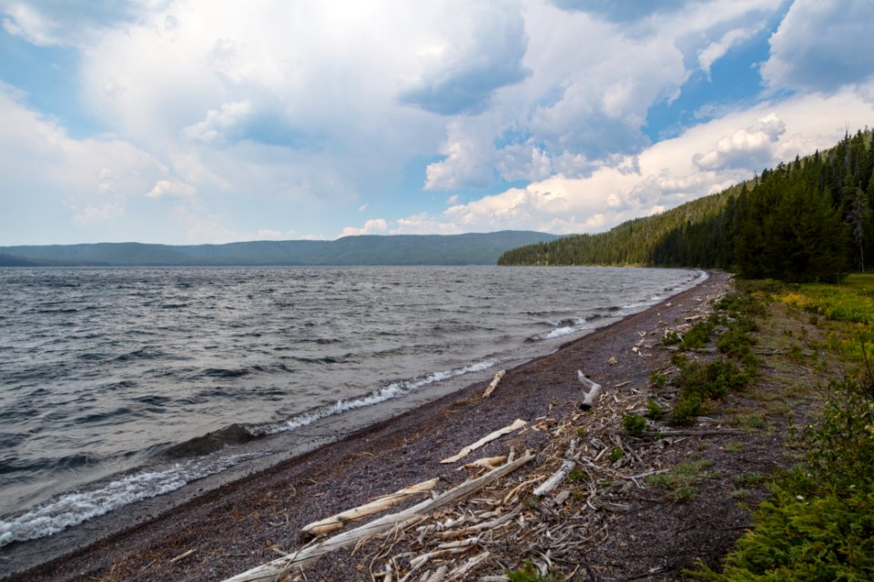 East shorline of Shoshone Lake