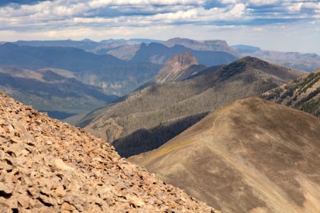 Views looking out of the east boundary from Avalanche Peak (2) photo