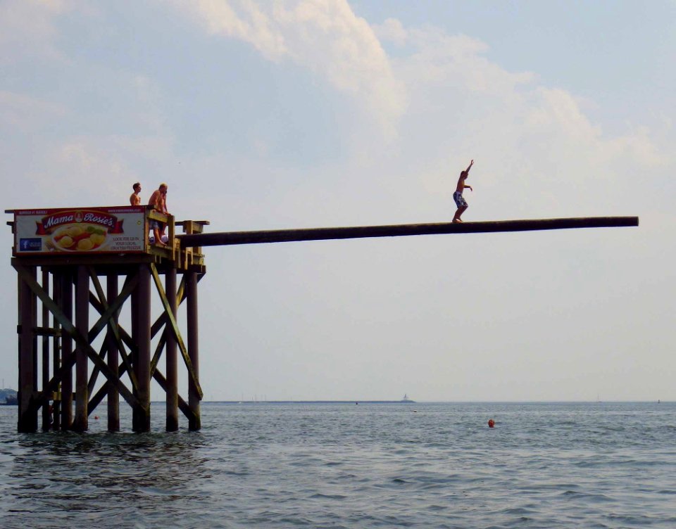 87 ('Greasy Pole Diving Board')