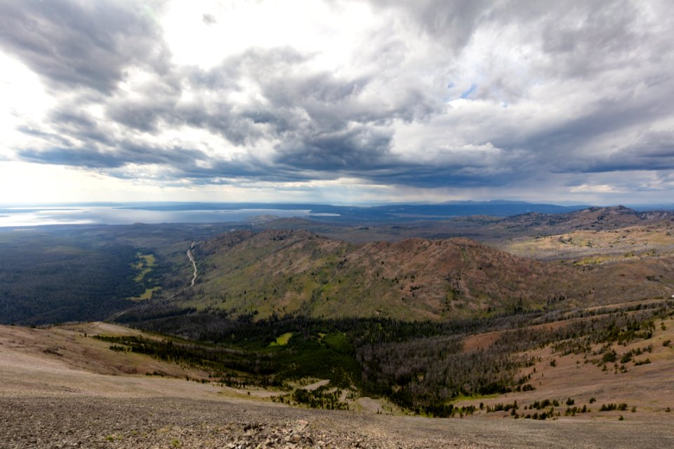 Storm blowing in over Yellowstone Lake