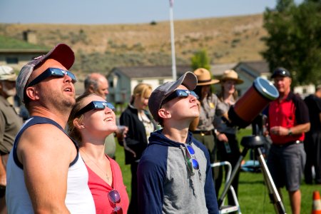 Scenes from the August 21, 2017 eclipse in Mammoth Hot Springs