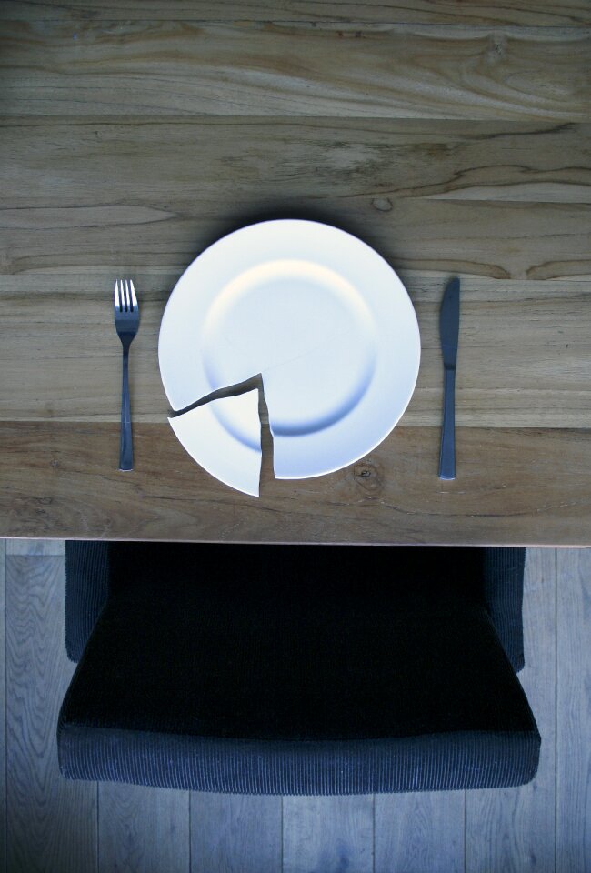 Fine bone china wooden broken