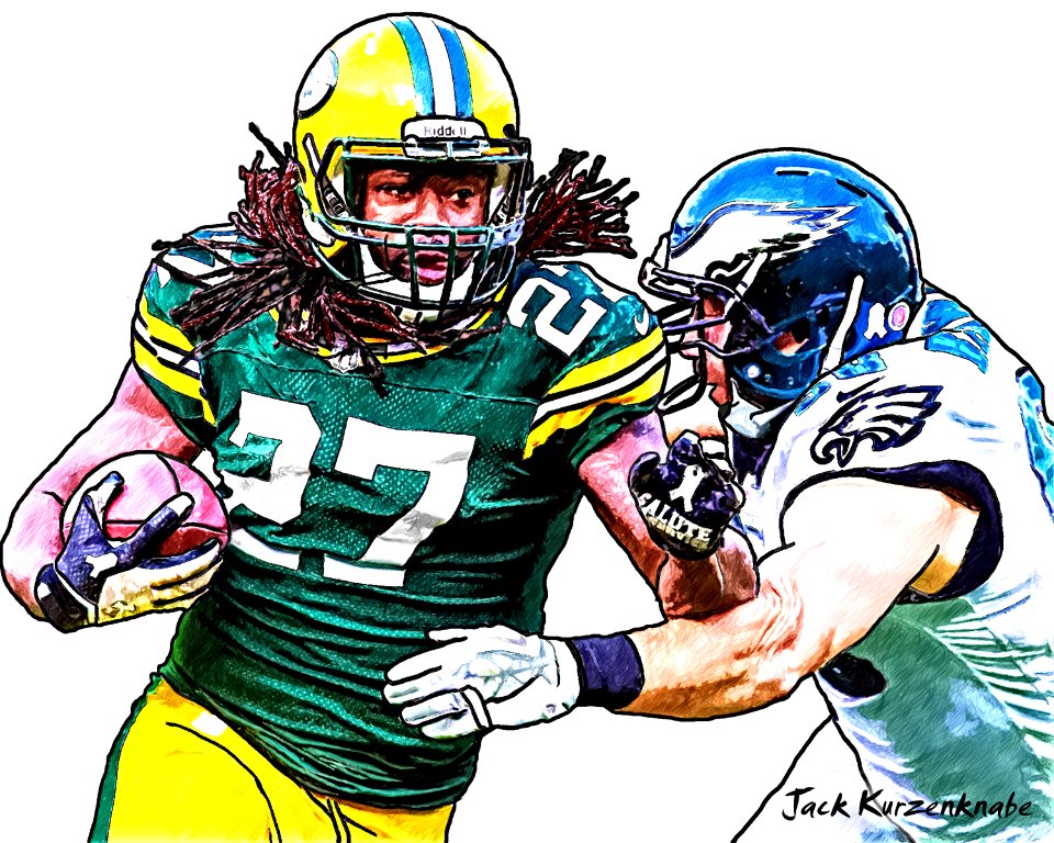Green Bay Packers Eddie Lacy - Philadelphia Eagles Connor Barwin