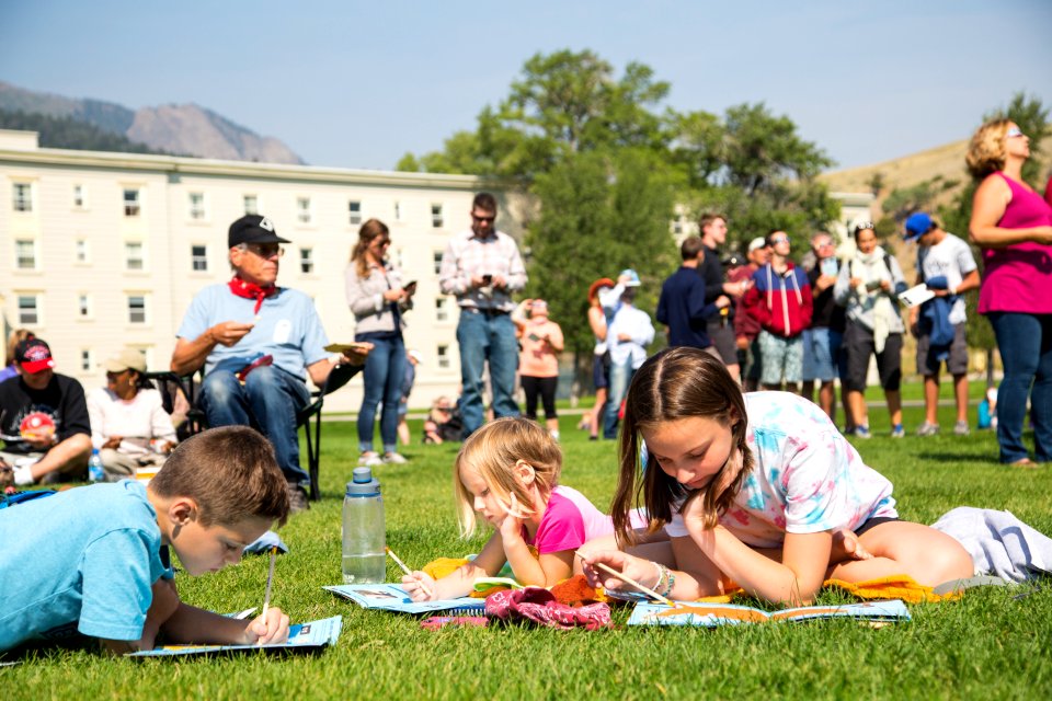 Scenes from the August 21, 2017 eclipse in Mammoth Hot Springs