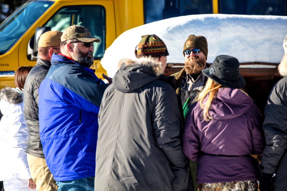 Ranger with Group at Madison Warming Hut