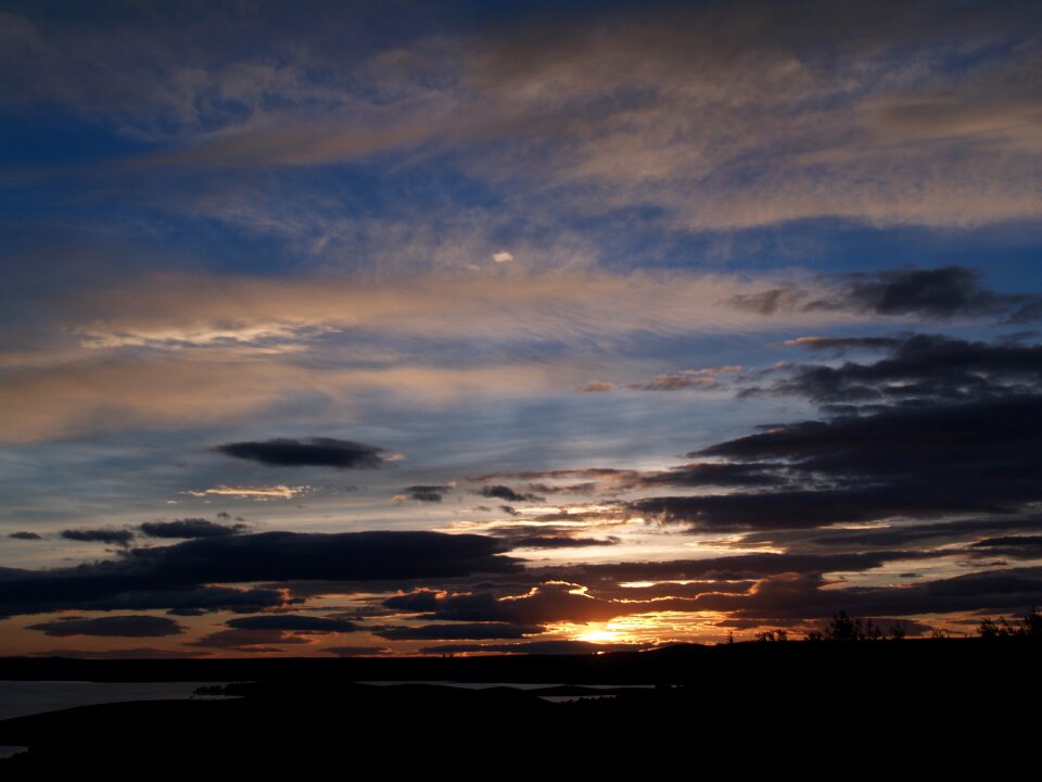 Landscape marsh twilight