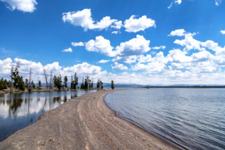 Sand bar in Wolf Bay
