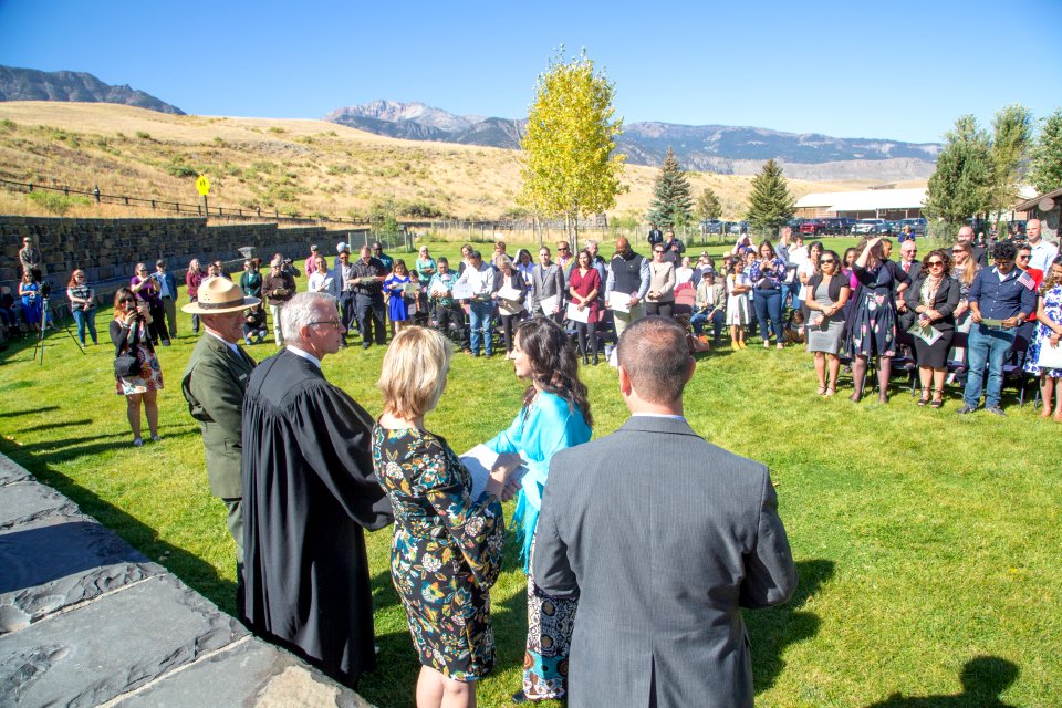 Scenes from the 2018 Naturalization Ceremony in Mammoth Hot Springs